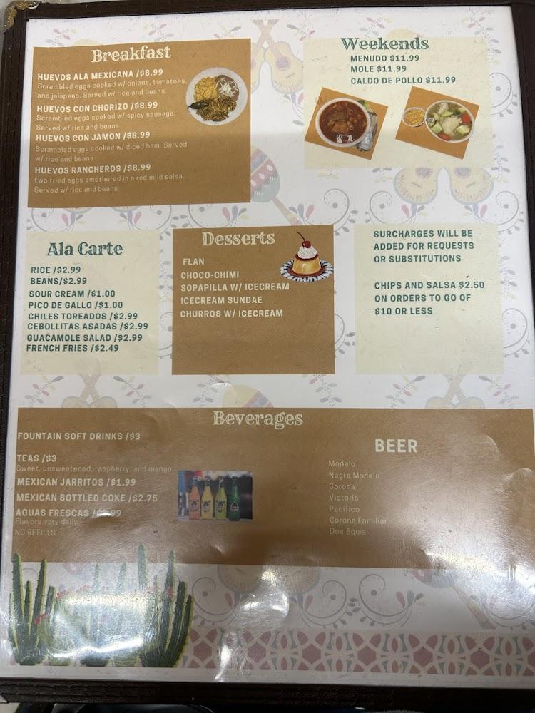 El Milagro Market & Restaurant Menu image 2